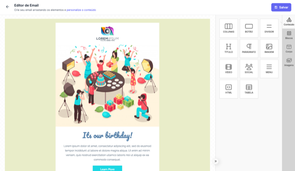 Editor drag and drop