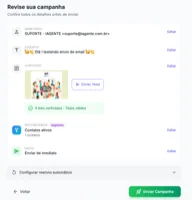 Resumo e conferência antes do envio