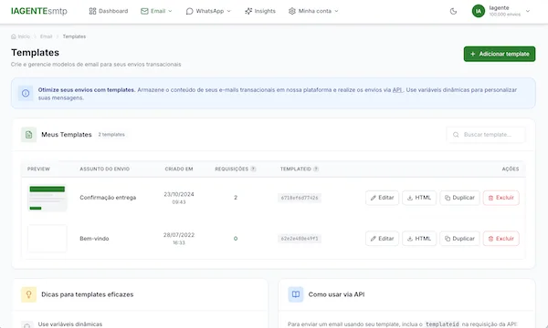 Editor de Templates