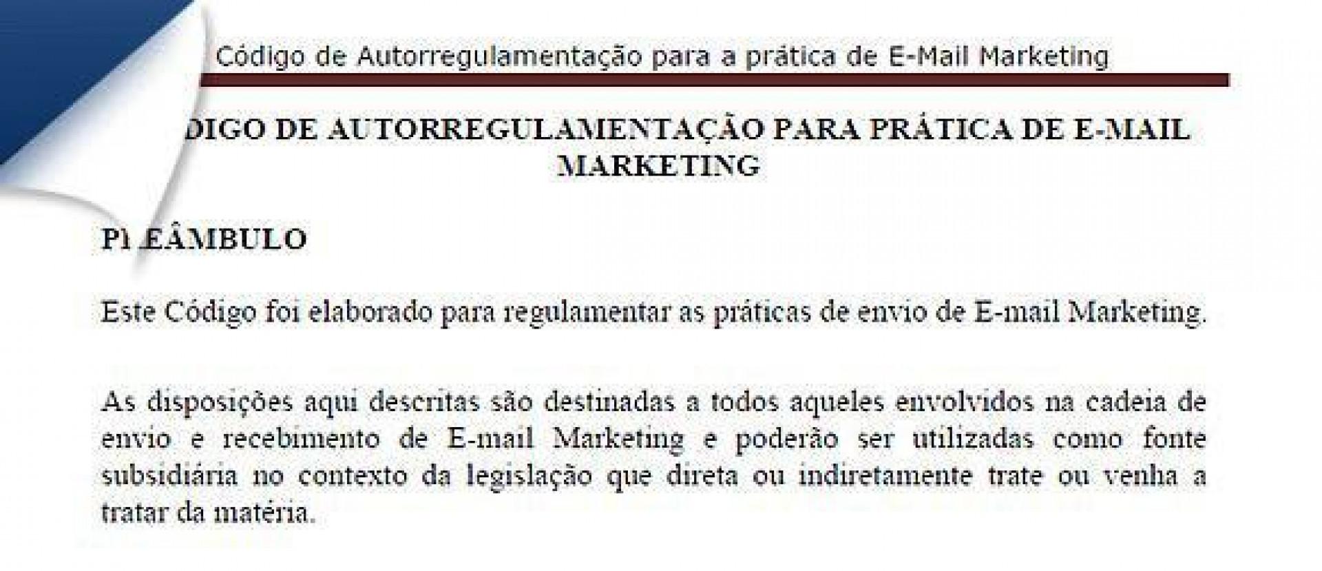 Email Marketing ganha código de conduta