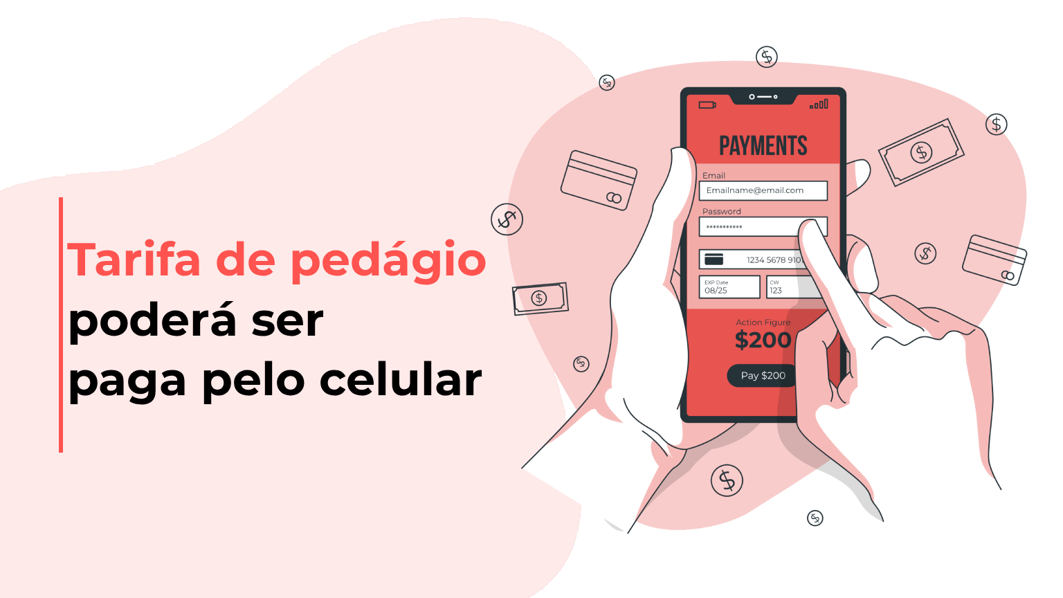 Tarifa de pedágio poderá ser paga pelo celular