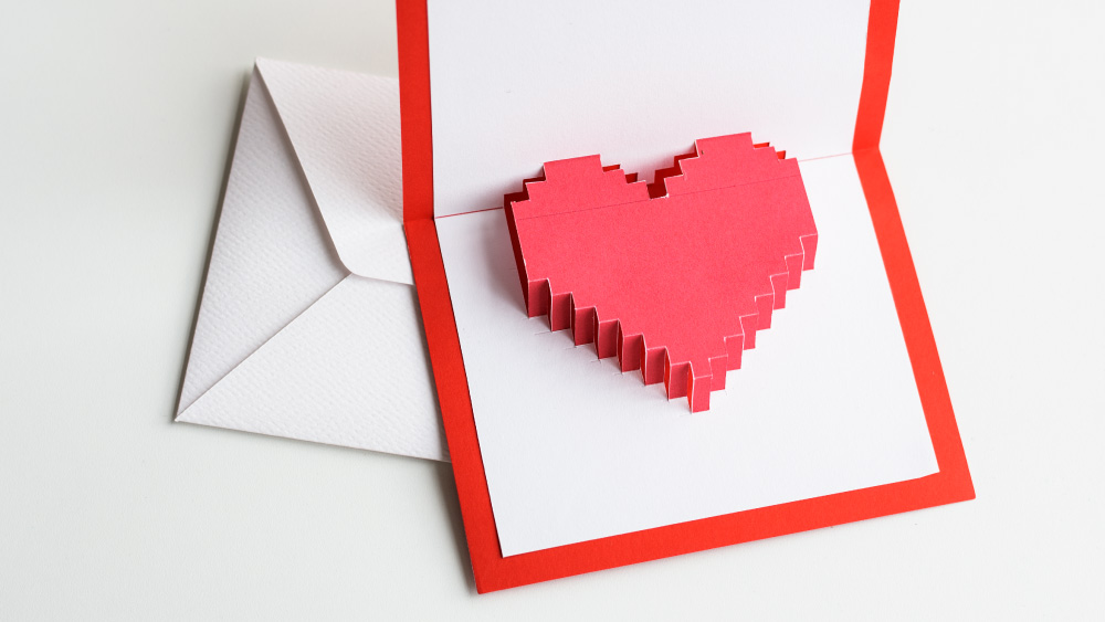 Dia dos Namorados: carta com coração virtual